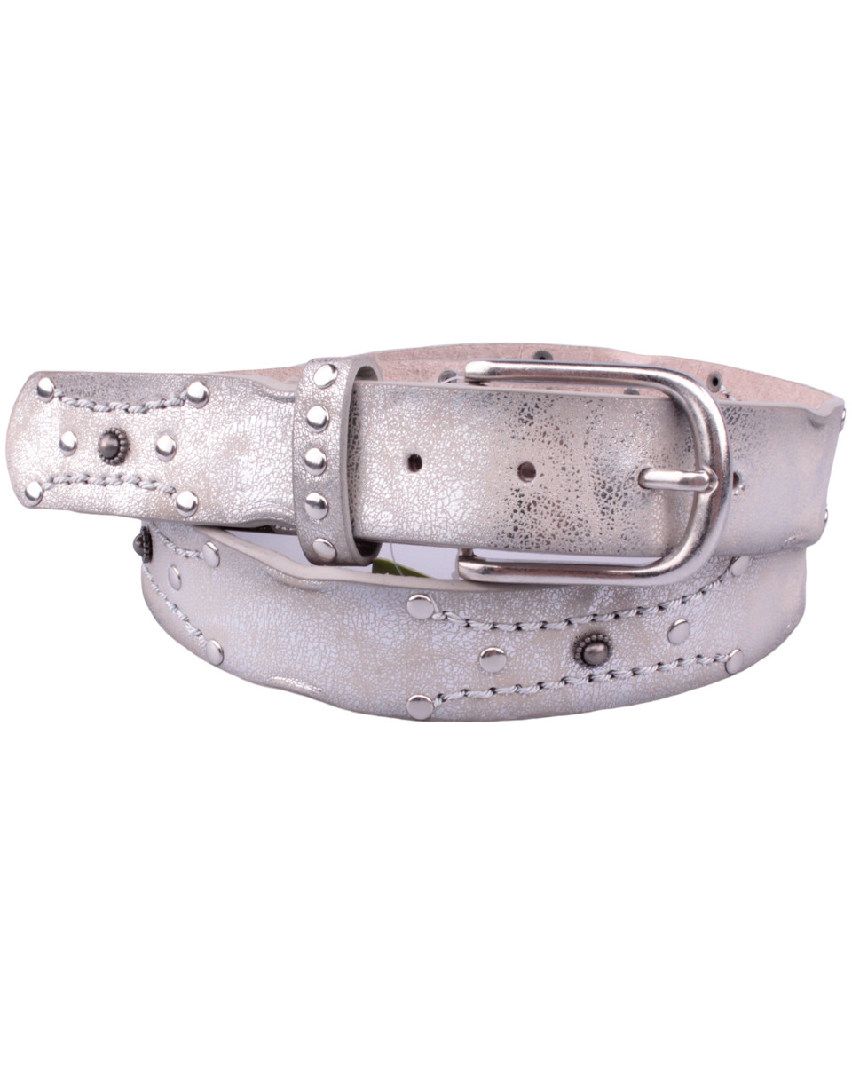 Ceinture argentée à clous Cousinou