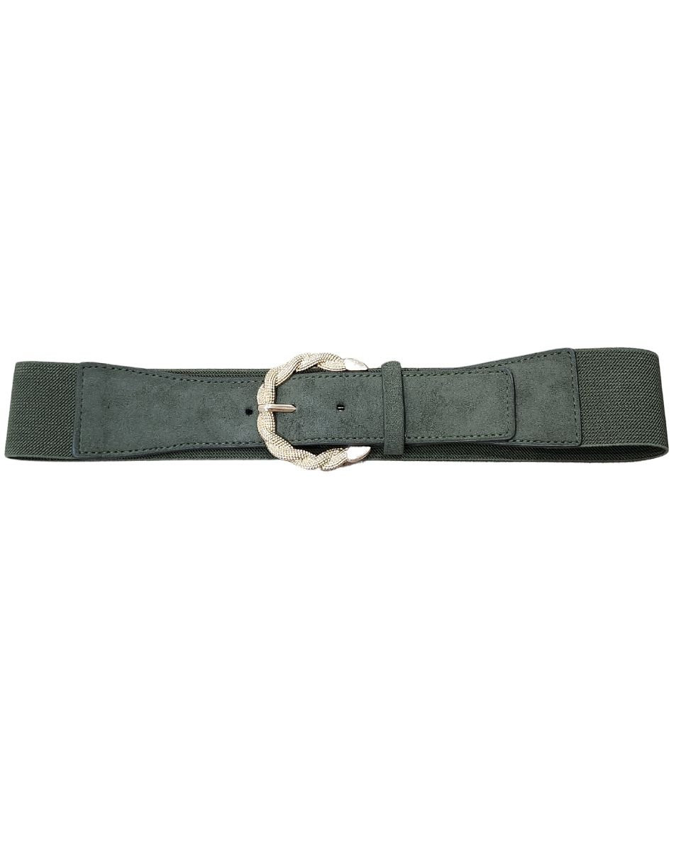 Ceinture élastique boucle dorée torsadée