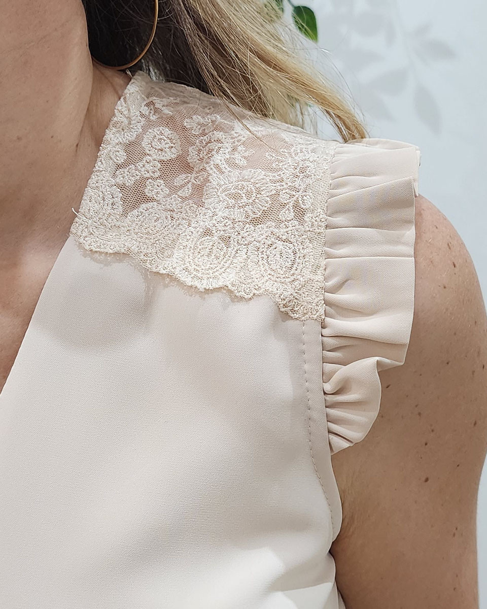 Blouse femme Luna beige