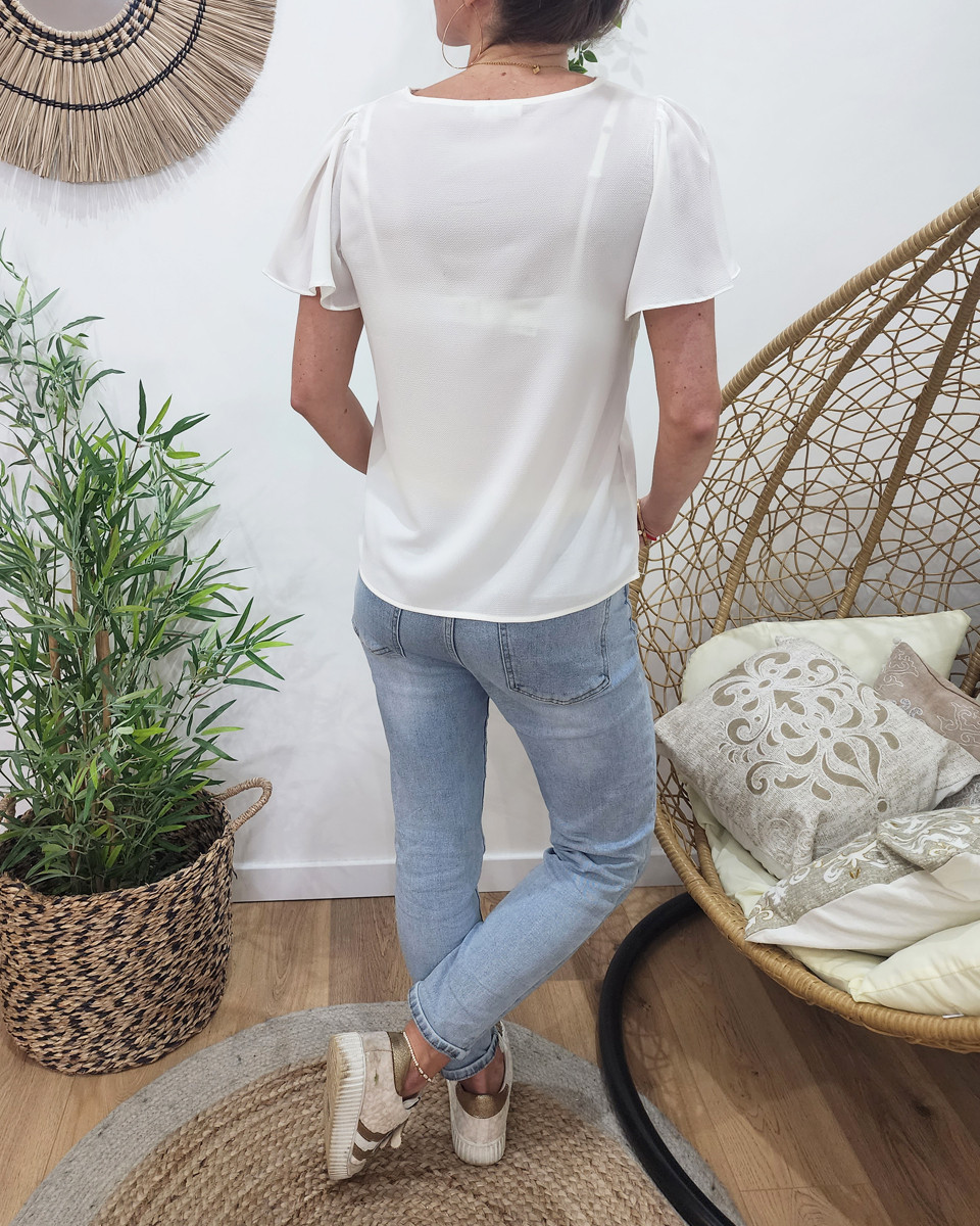 Blouse femme Emmanuelle écru