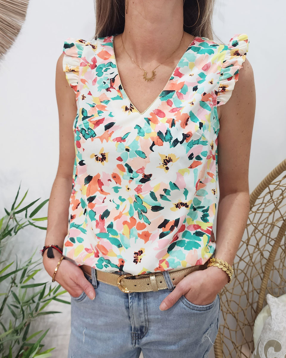 Blouse femme multicolore Azélie