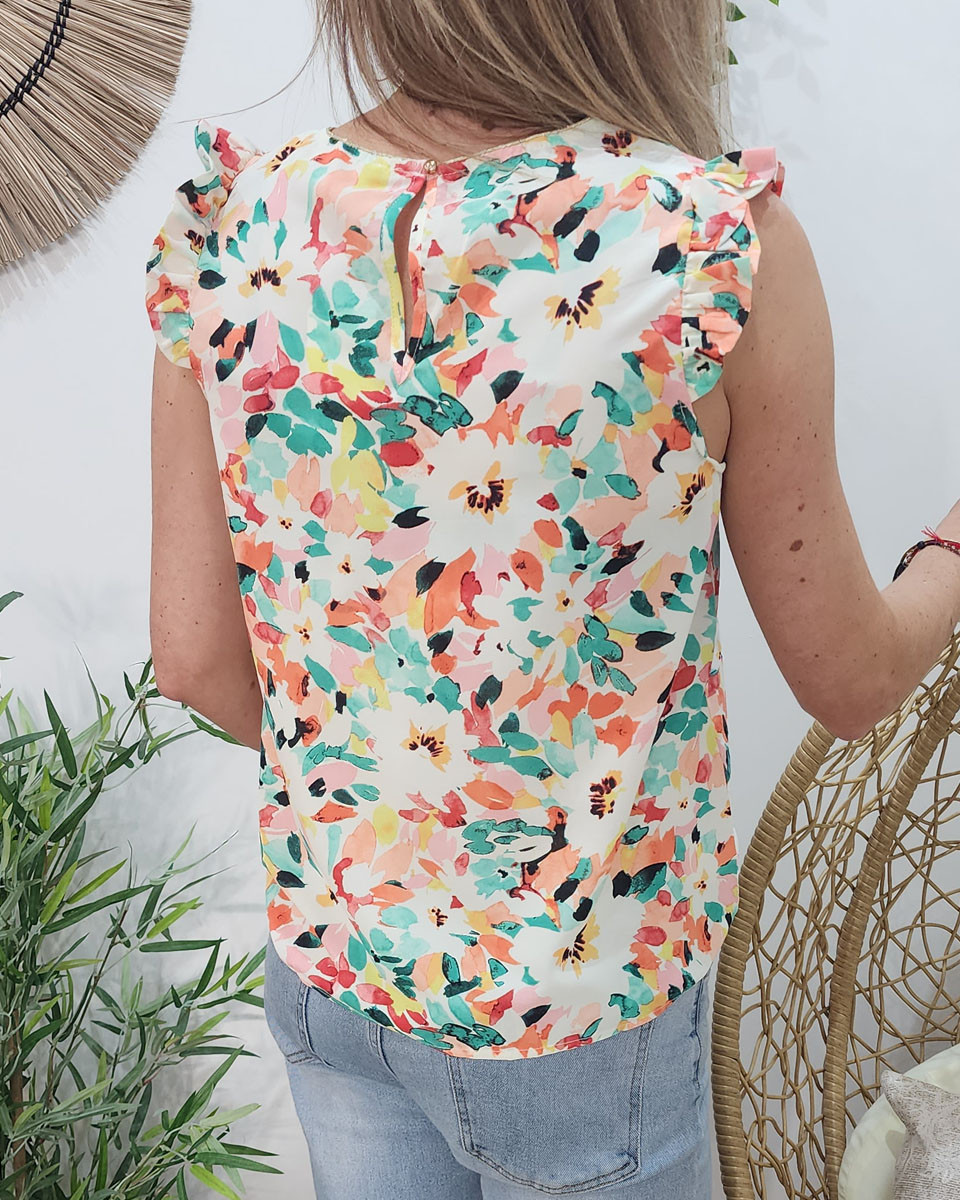 Blouse femme multicolore Azélie