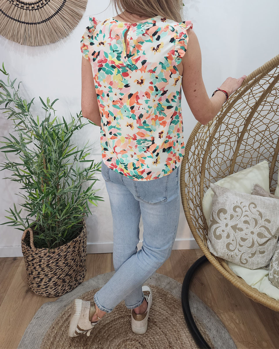 Blouse femme multicolore Azélie