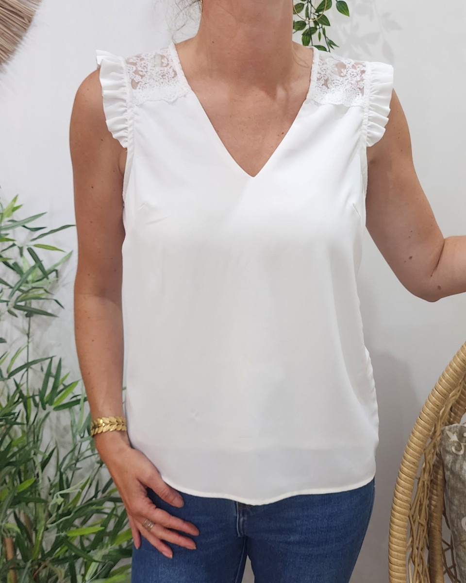 Blouse femme Luna écru