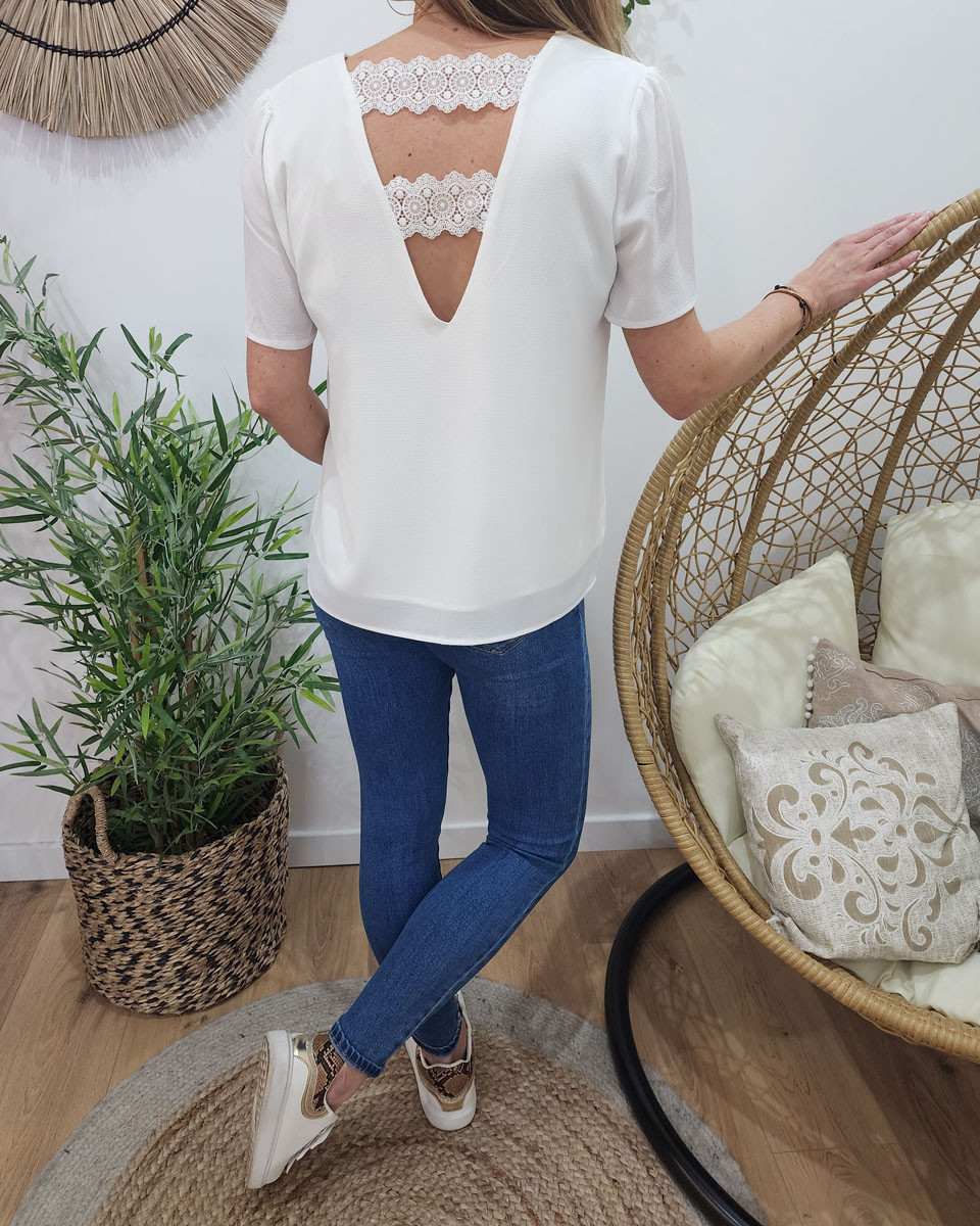 Blouse femme écrue Tess