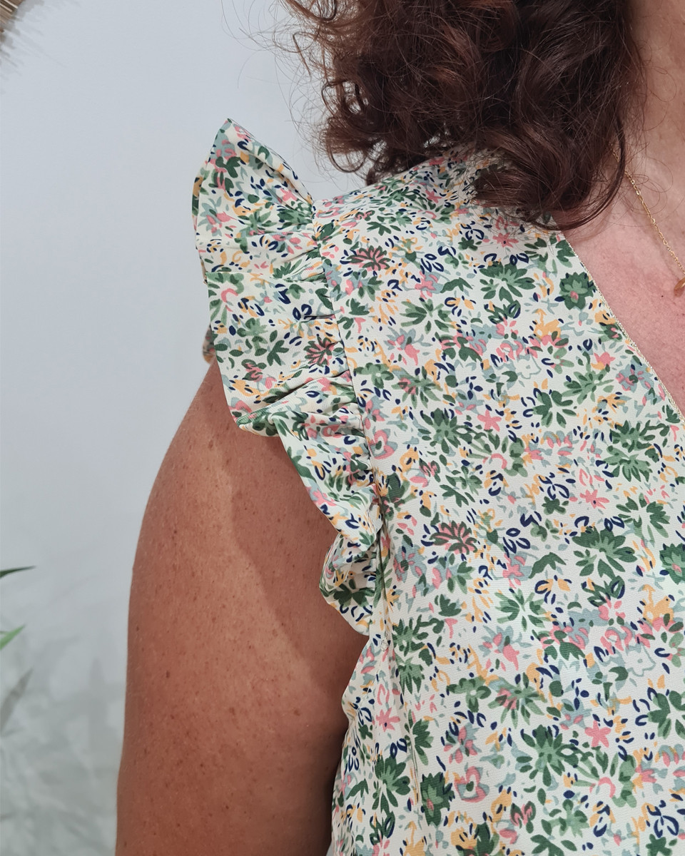 Blouse femme verte Sophie