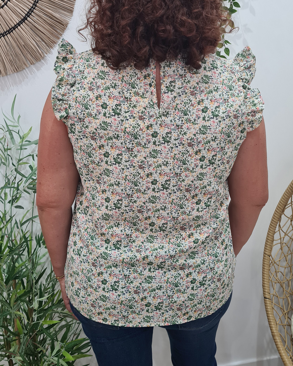 Blouse femme verte Sophie