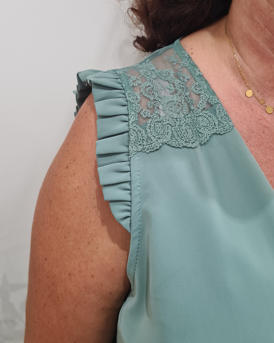 Blouse femme Luna vert agate