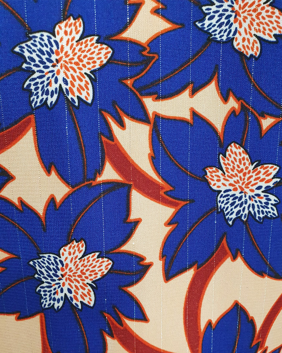 Blouse femme dos noué bleu Lynn