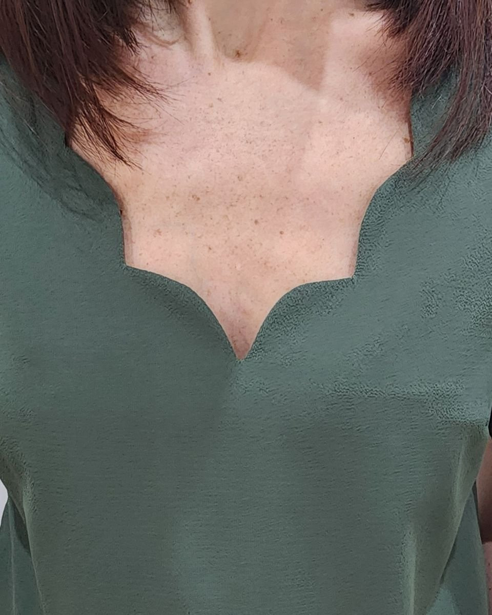 Blouse femme Emmanuelle kaki