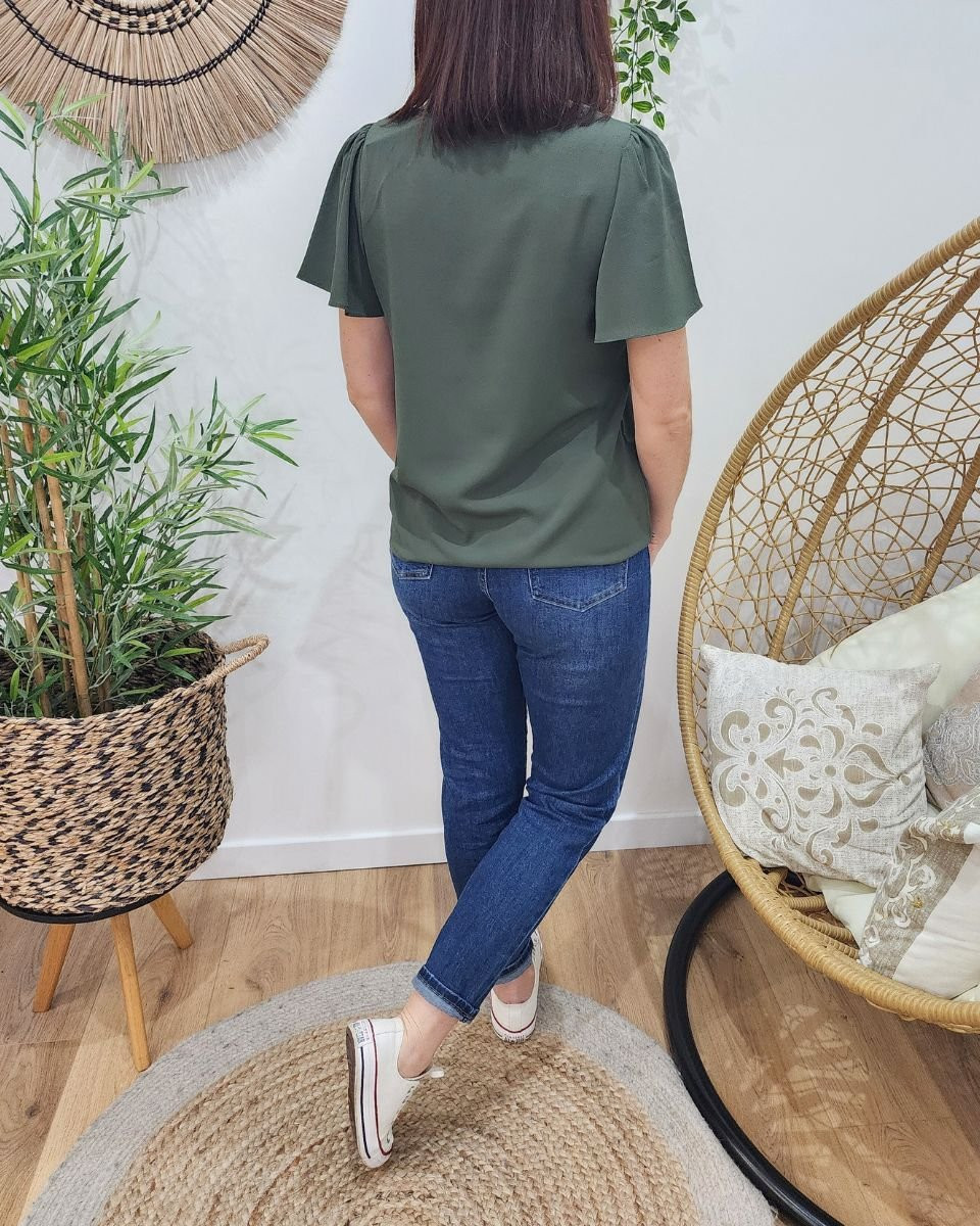 Blouse femme Emmanuelle kaki