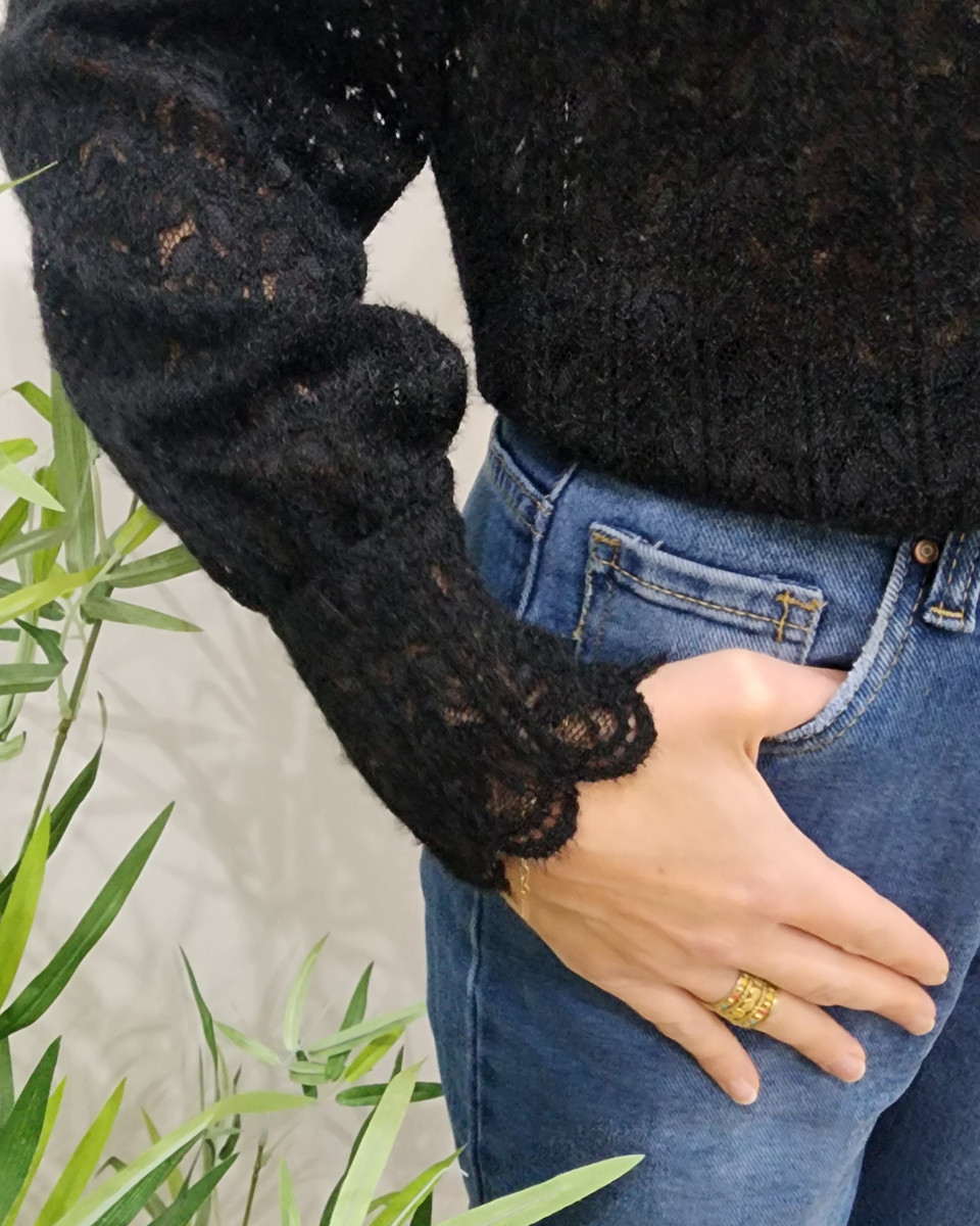 Blouse femme noire Nerea