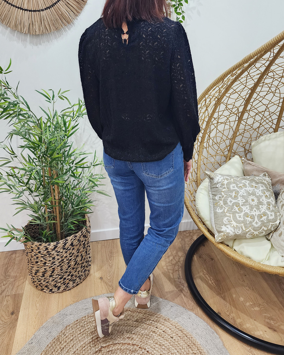 Blouse femme noire Nerea