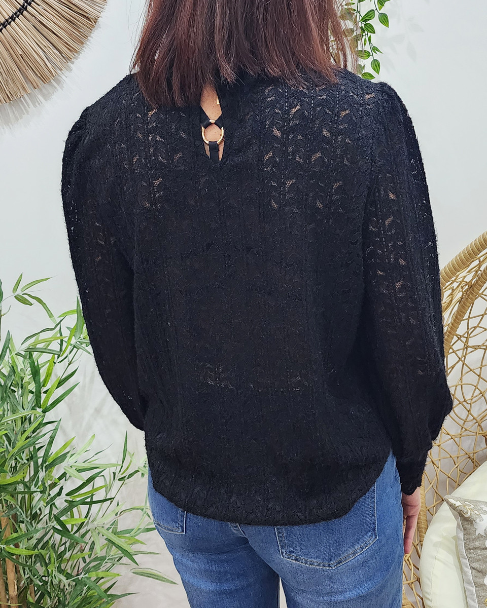 Blouse femme noire Nerea