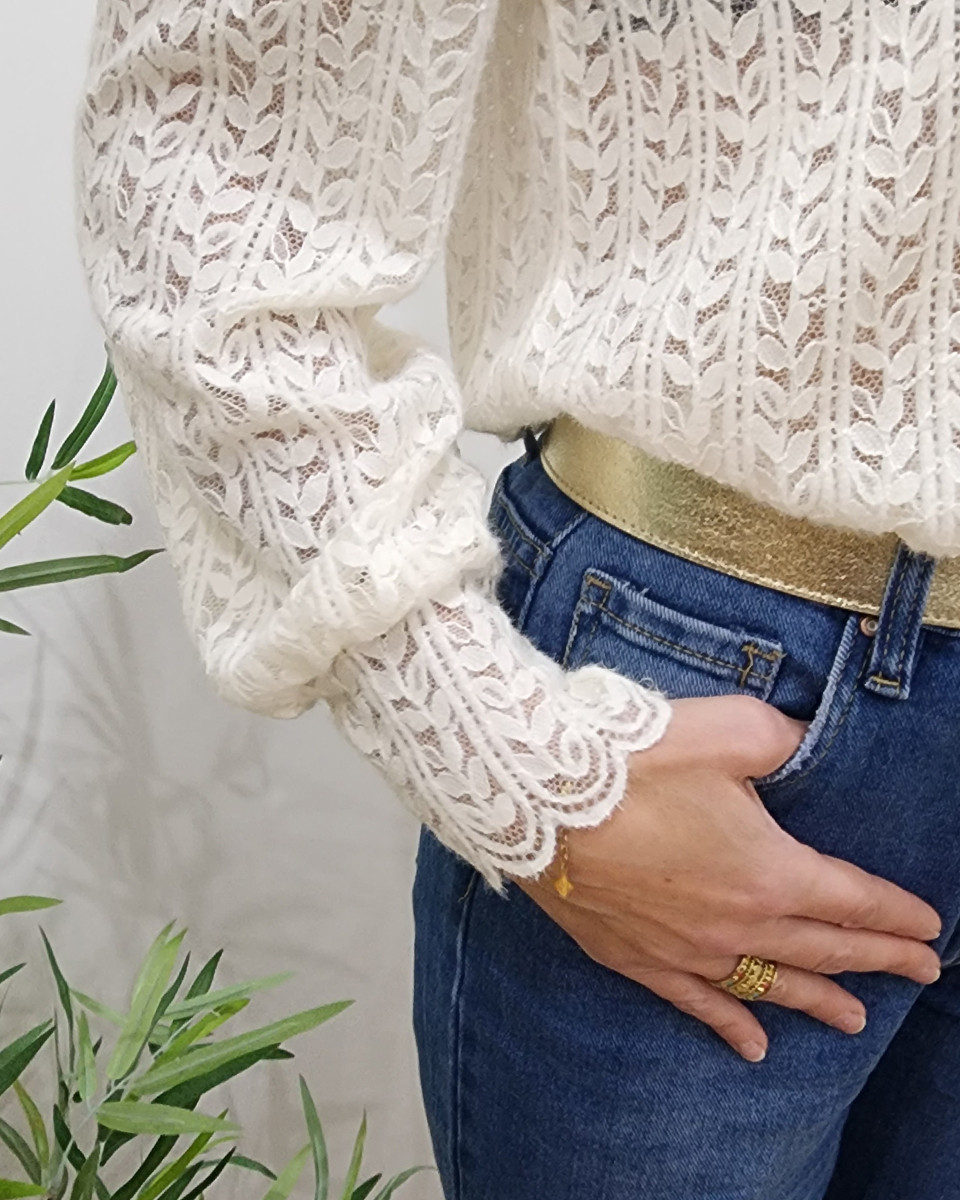 Blouse femme écrue Nerea