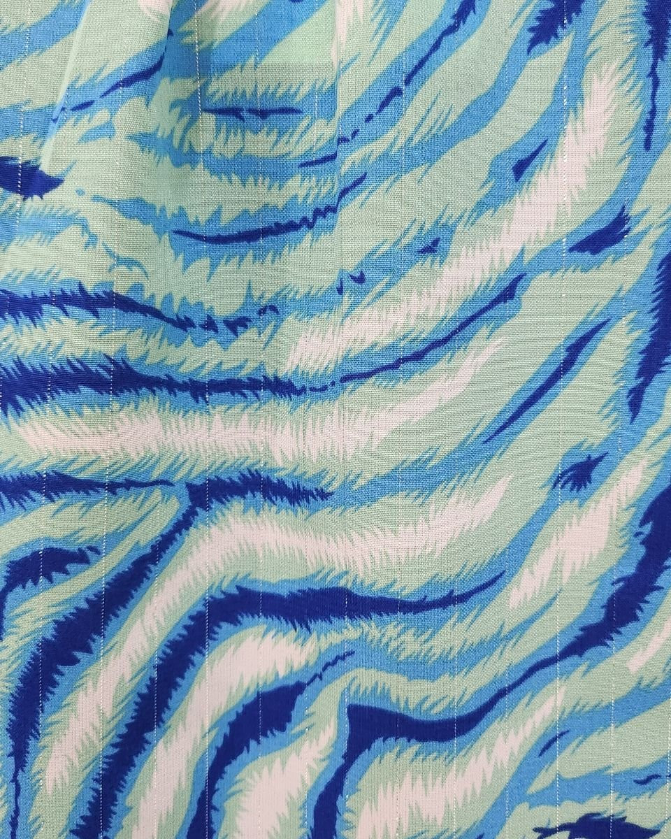 Blouse femme bleue et vert d'eau Karlina