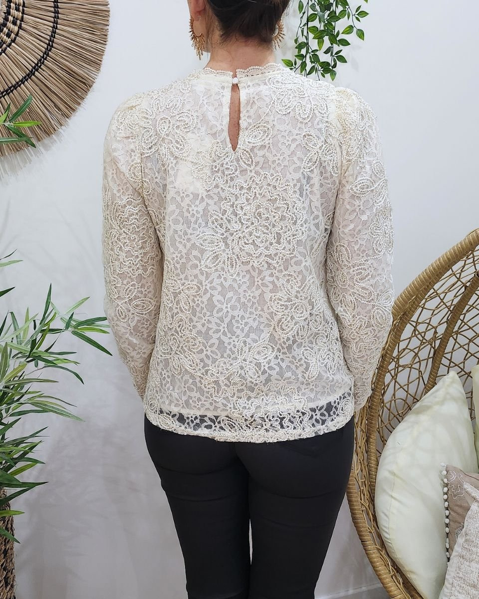 Blouse femme écru Licia
