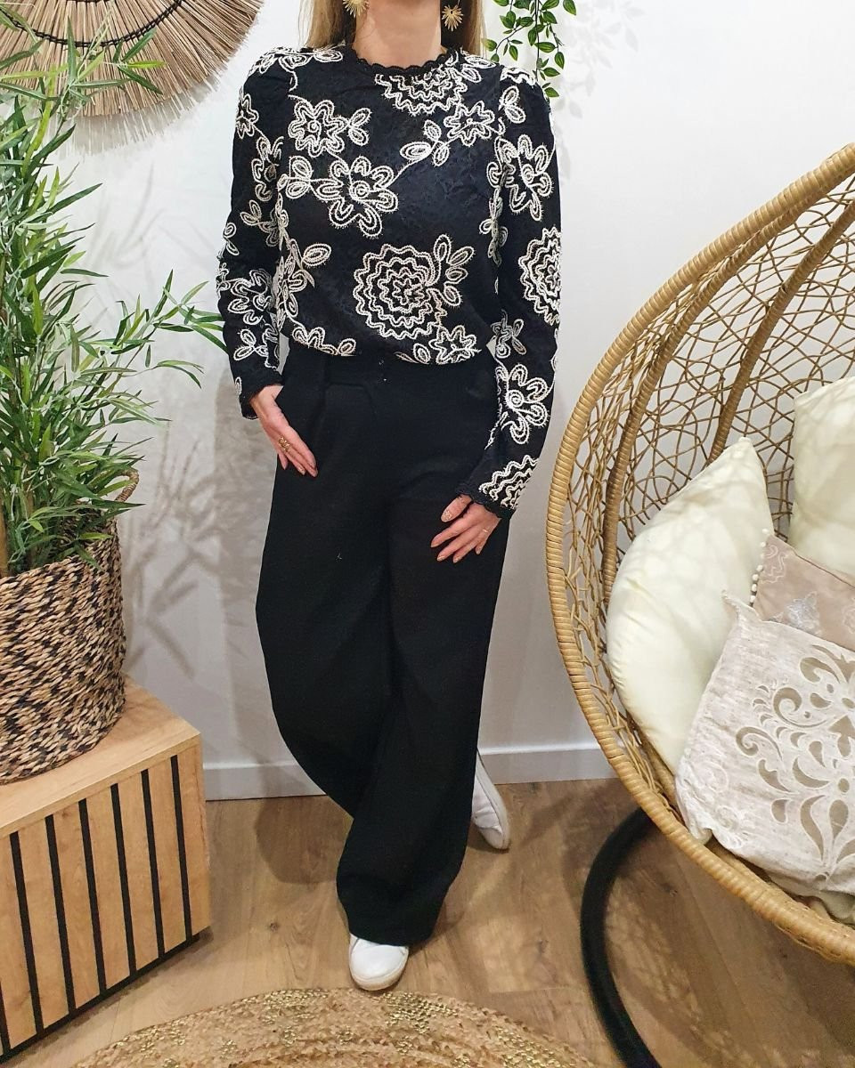 Blouse femme noir Licia