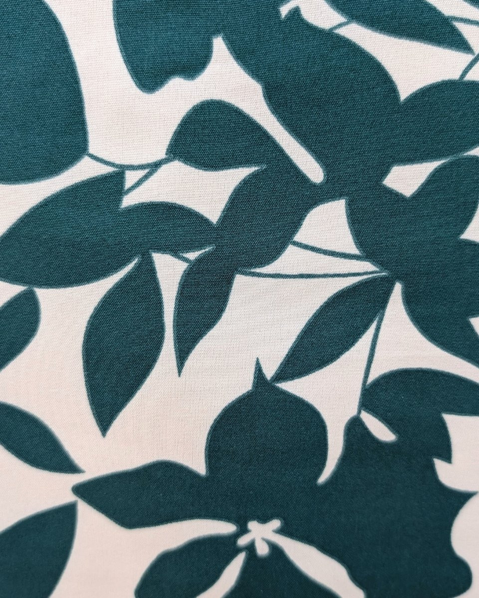 Blouse femme écrue et verte Soizic