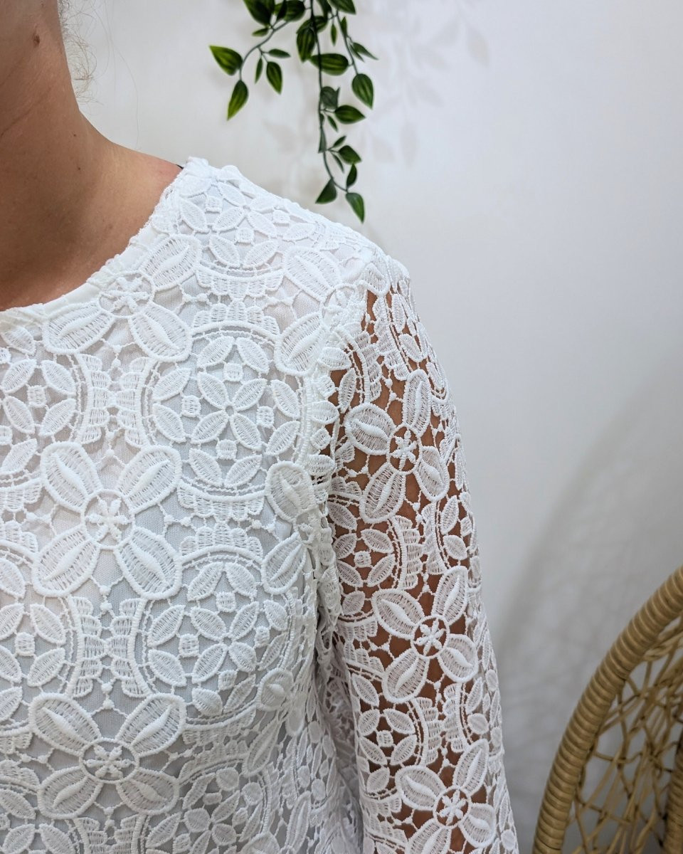 Blouse femme blanche broderie