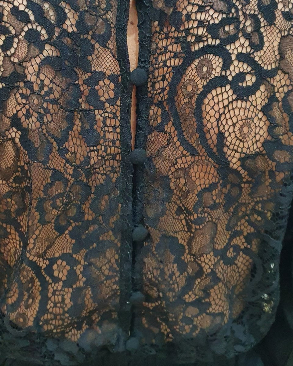 Combinaison pantalon femme noire dos dentelle