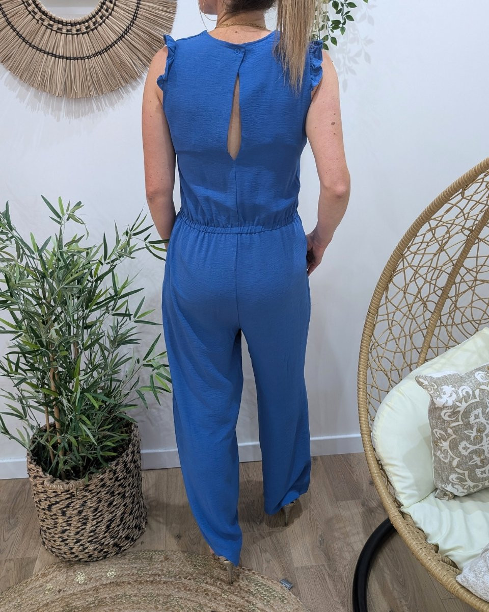 Combinaison femme bleu roi Ysée