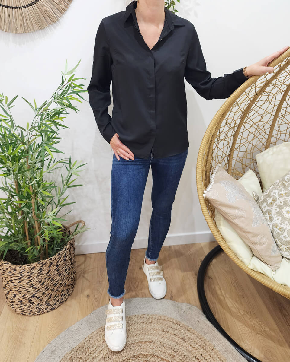 Chemisier satiné Rosa noir