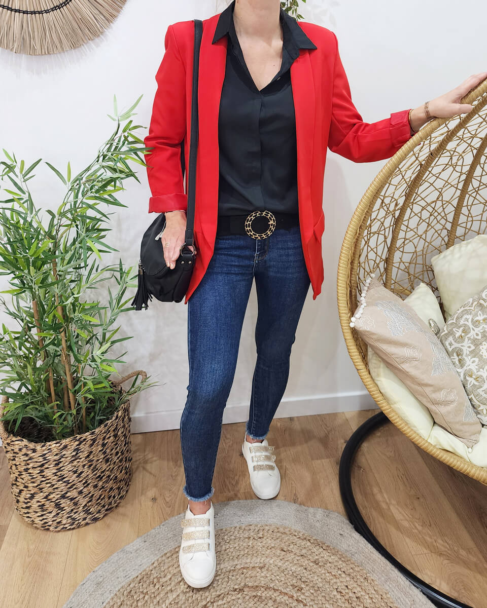 Chemisier satiné Rosa noir