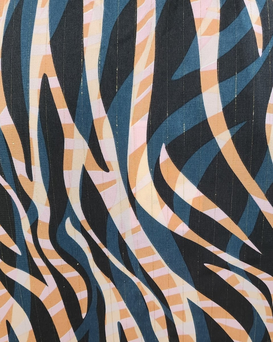 Chemisier femme bleu rose jaune Zenaide