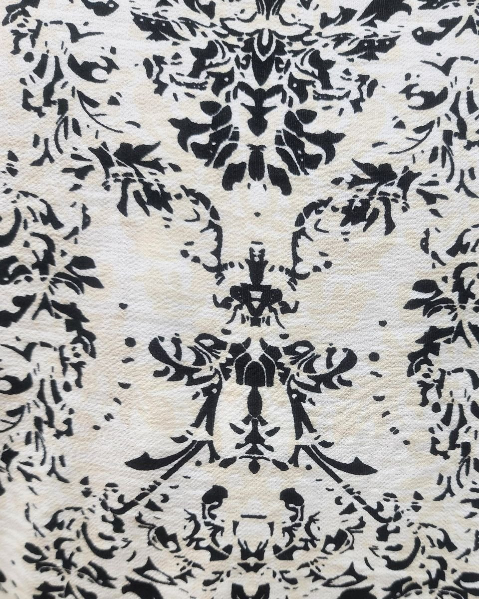 Chemisier femme écru beige noir Rosalia