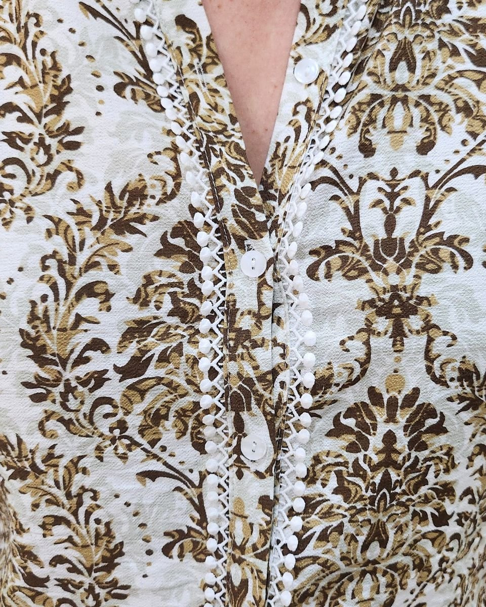 Chemisier femme camel écru beige Rosalia