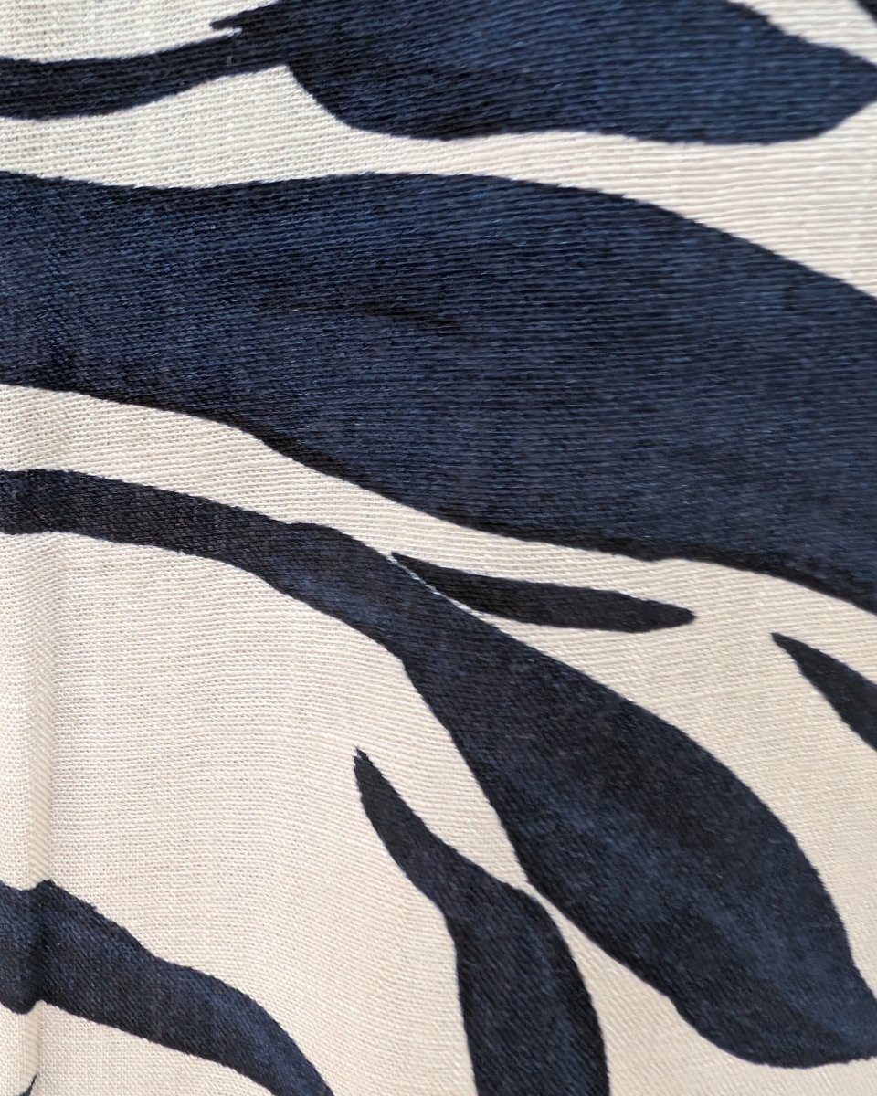 Chemisier femme écru et marine Aenor