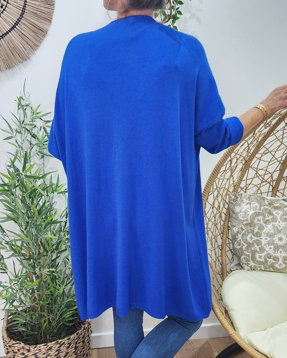 Gilet long femme uni
