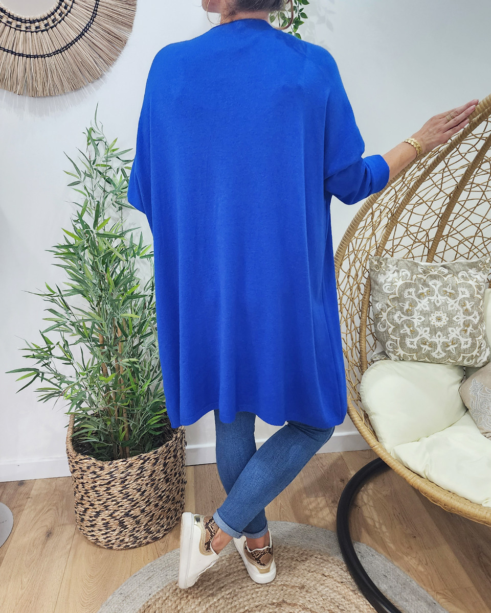 Gilet long femme uni