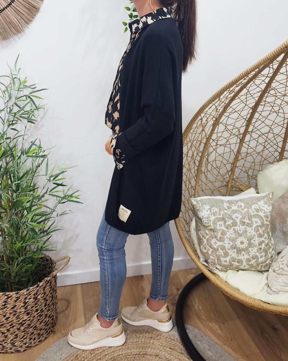 Gilet long femme uni