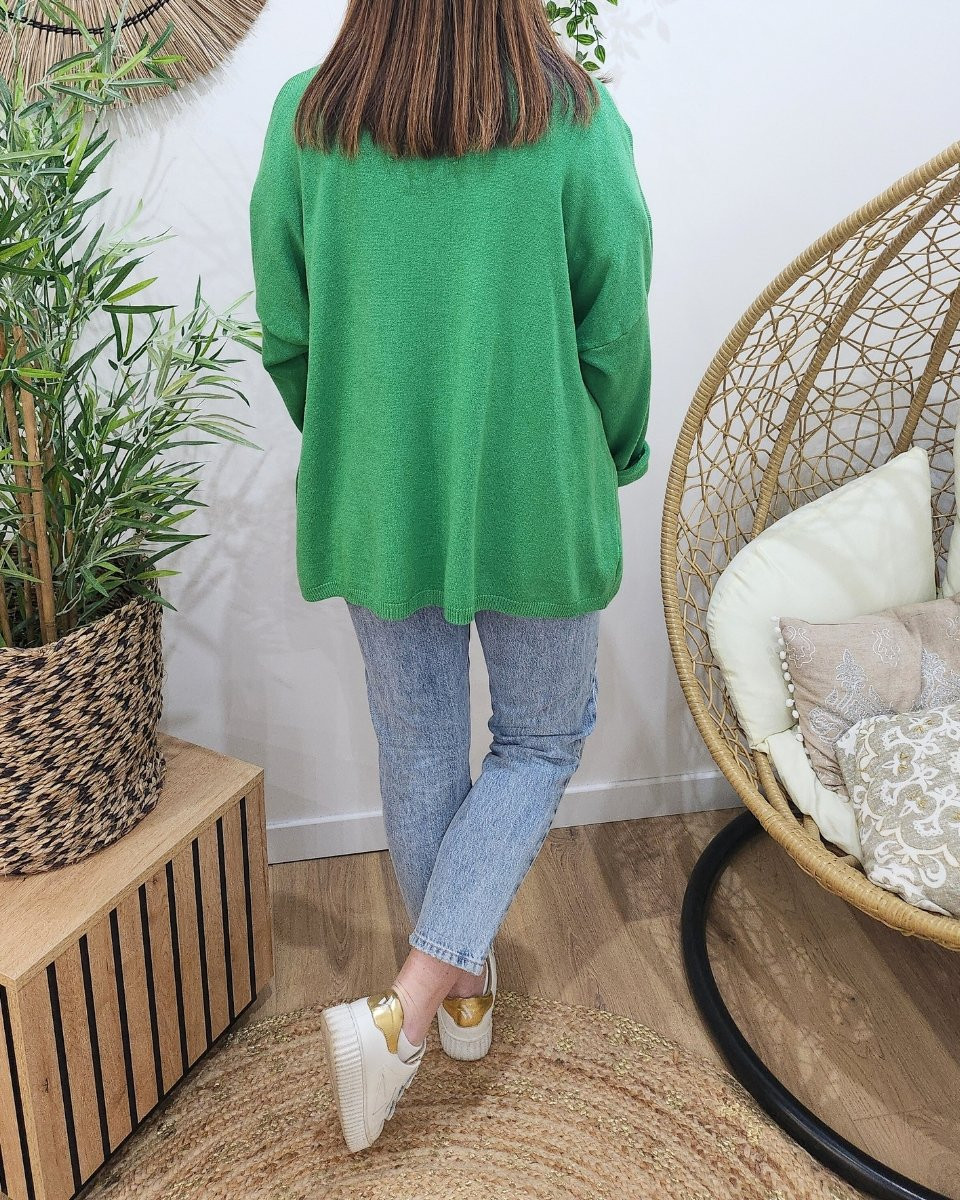 Gilet mi-long femme petite etoile relief