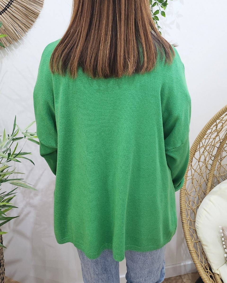 Gilet mi-long femme petite etoile relief