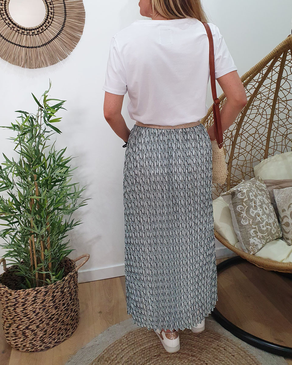 Jupe longue plissée Gaelle