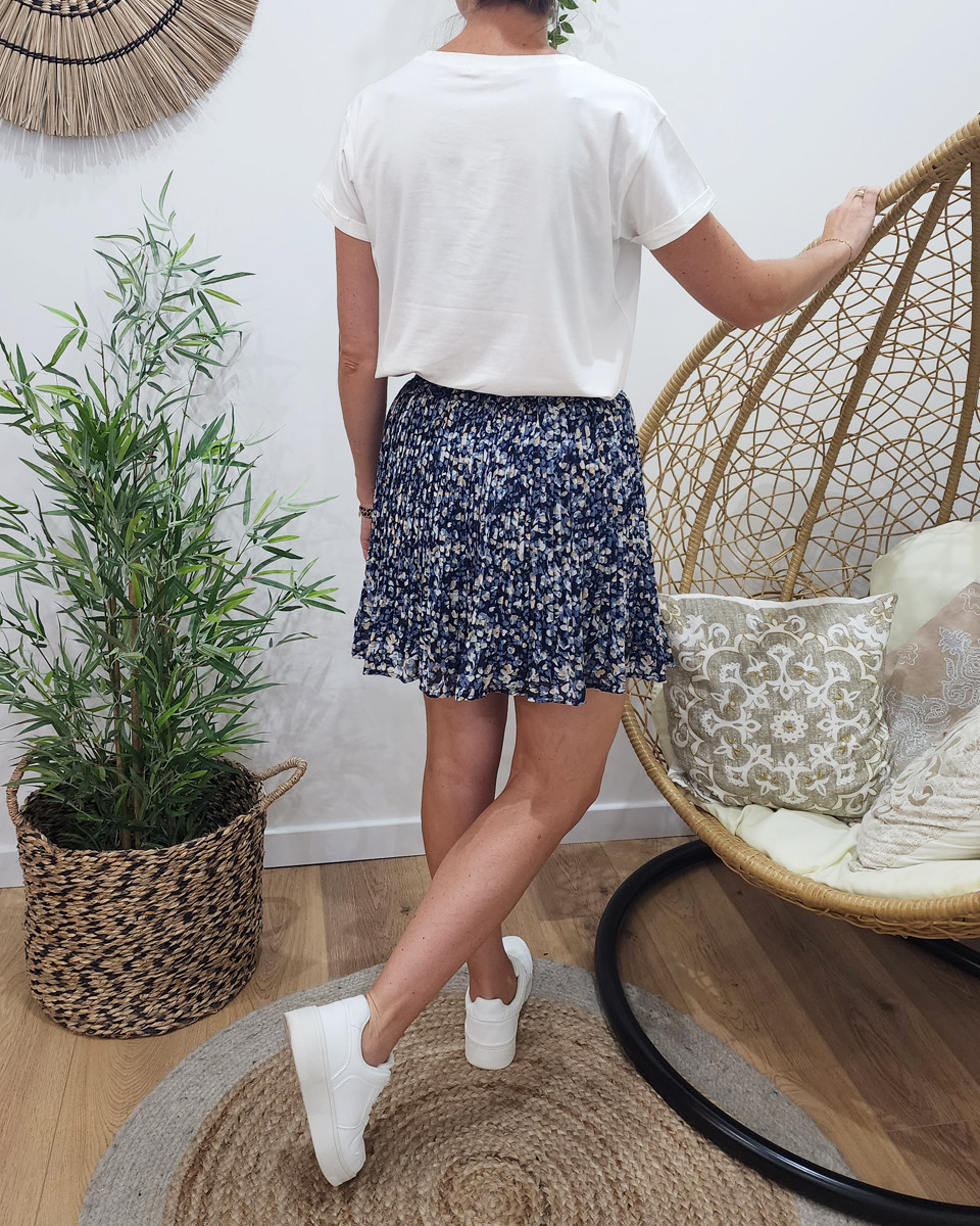 Jupe plissée courte Charlène