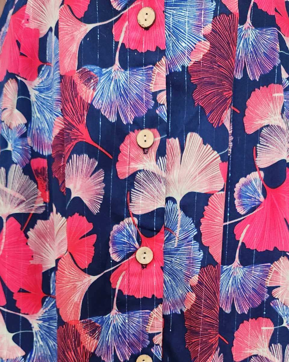 Jupe femme longue grande taille boutonnée liseré argent