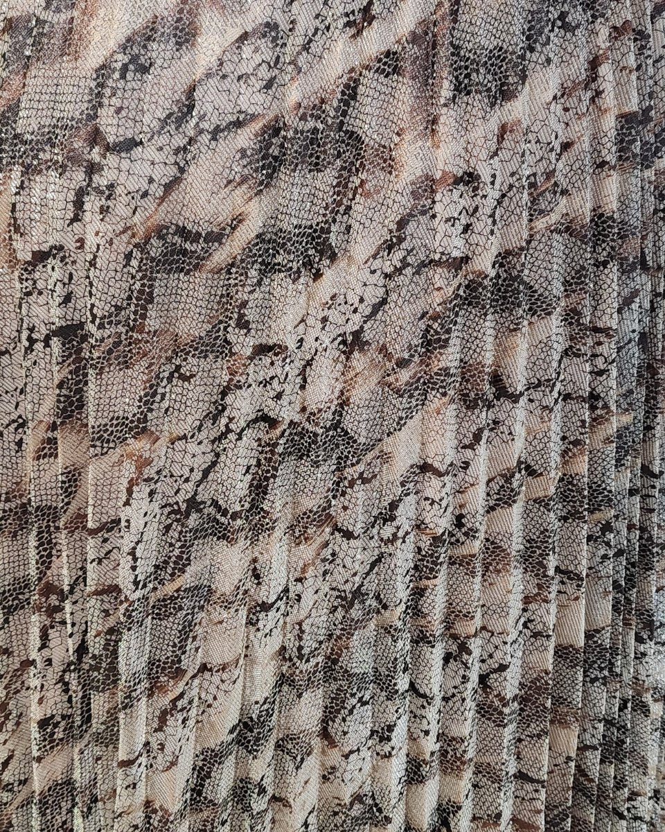 Jupe plissée femme python lurex pailleté