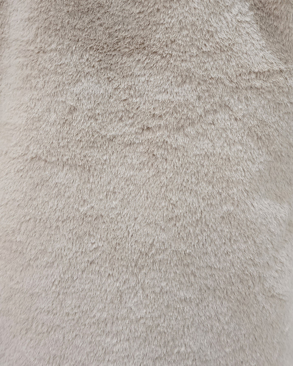 Parka femme dorée réversible fausse fourrure beige Armanda