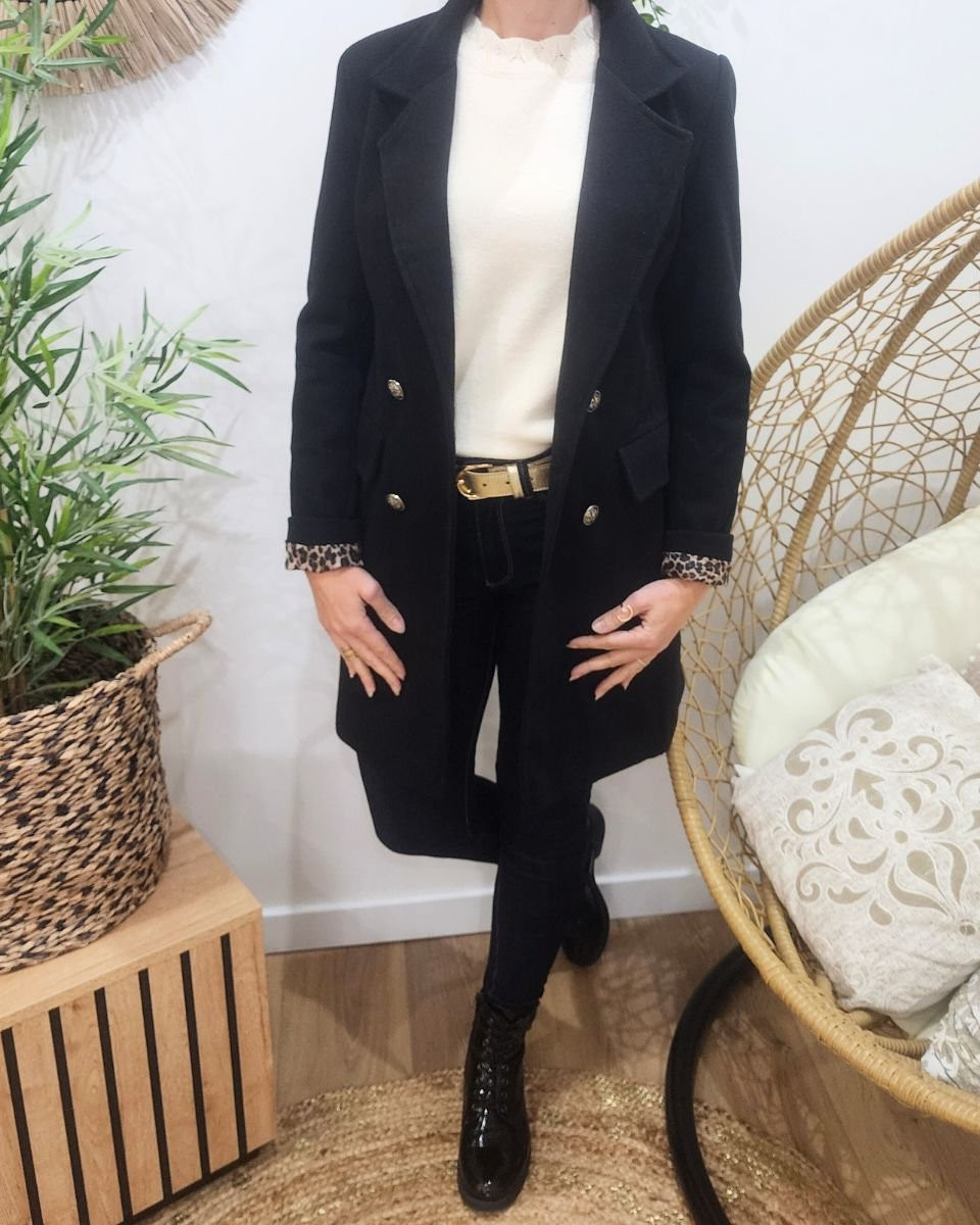 Manteau femme Prisca noir