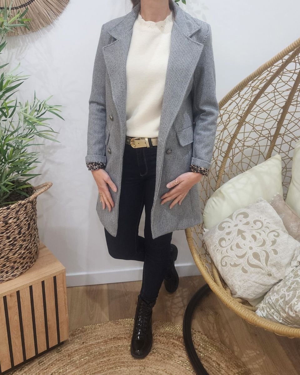 Manteau femme Prisca gris