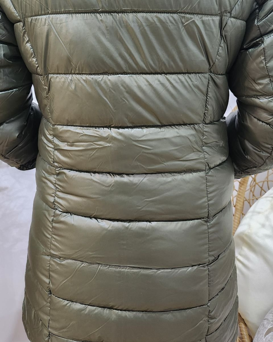 Parka femme noire réversible doudoune kaki Azylis