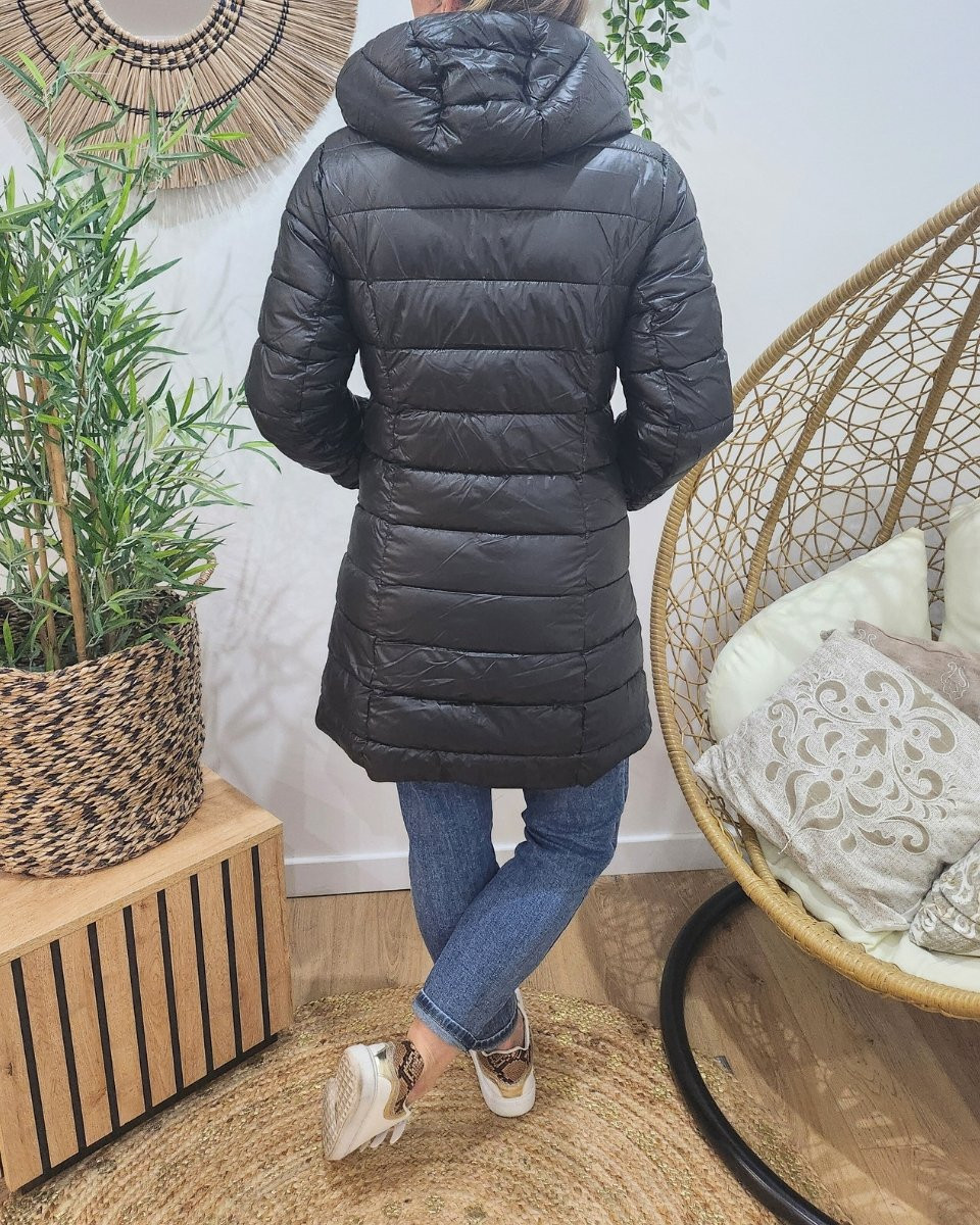 Parka femme camel réversible doudoune noir Azylis