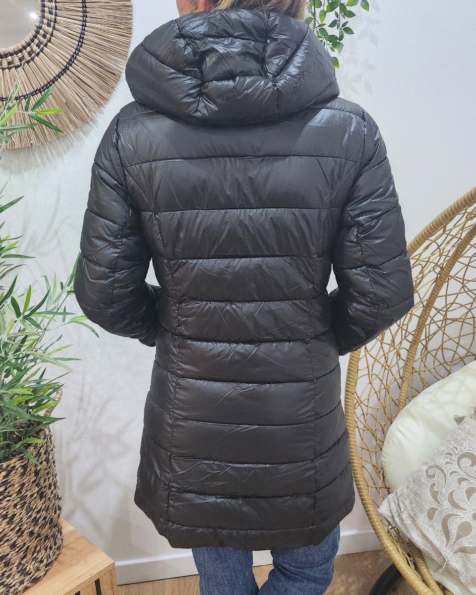 Parka femme camel réversible doudoune noir Azylis