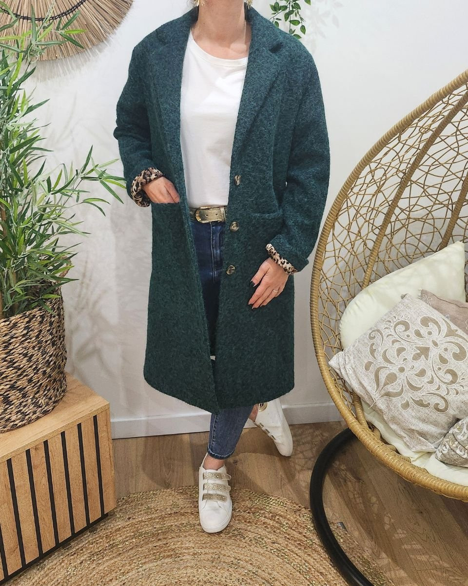 Manteau femme doublure léopard Jenny-Vert