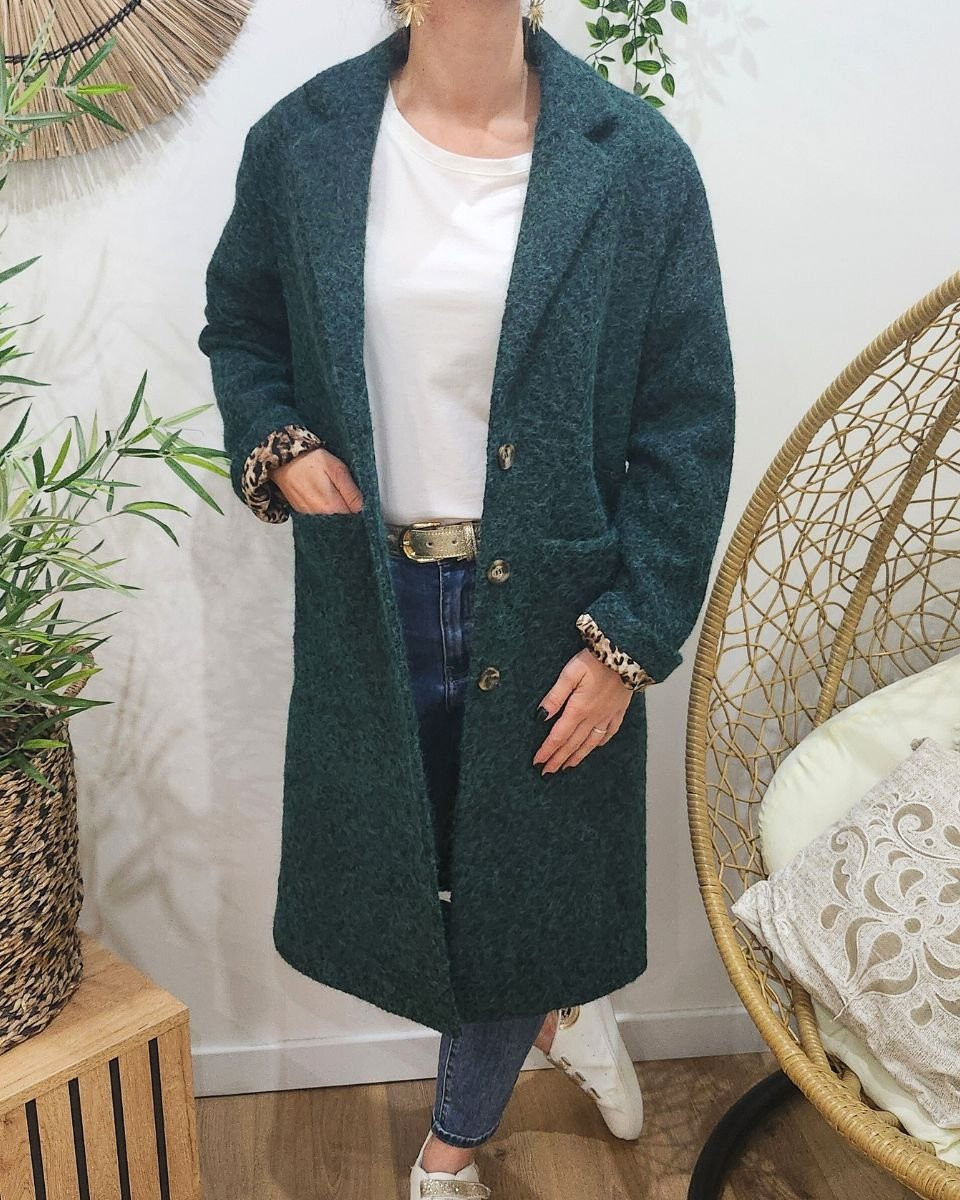 Manteau femme doublure léopard Jenny-Vert