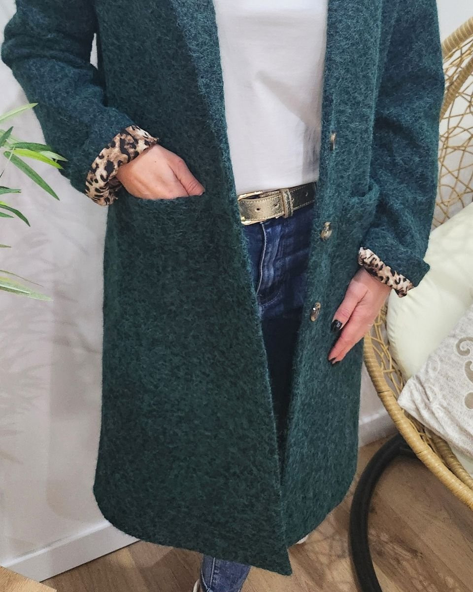 Manteau femme doublure léopard Jenny-Vert